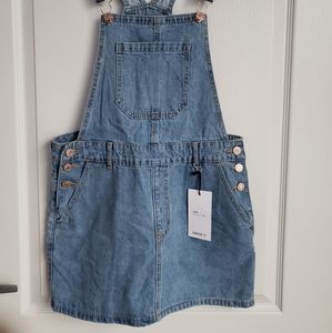 F21 denim overall dress